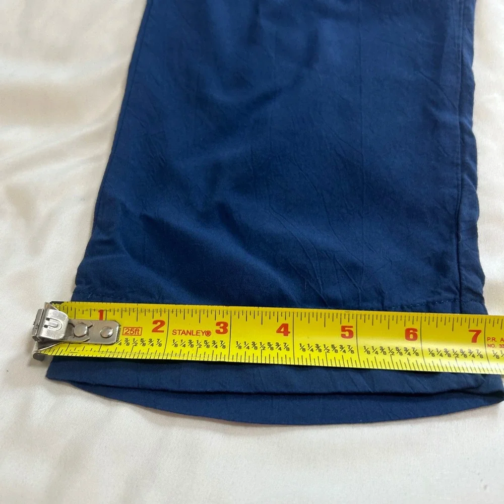 Vintage Jams World Dark‎ Navy Rayon Elastic Waist Pants Made in Hawaii Medium